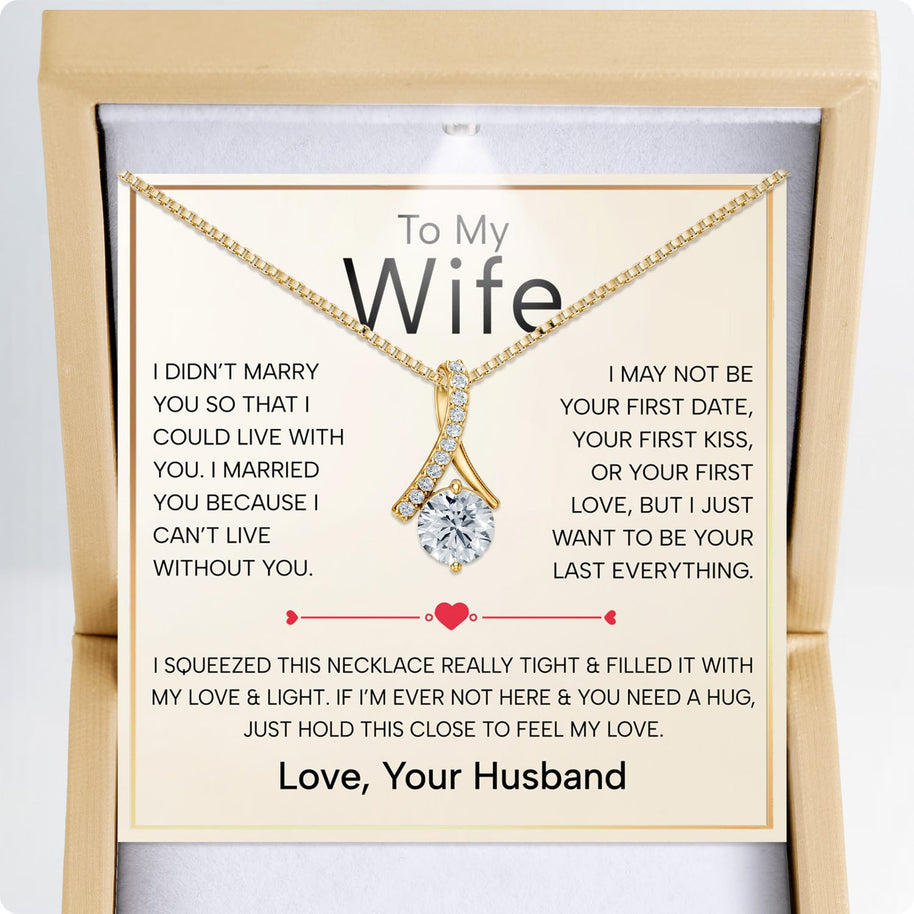 Wife Necklace With Heartfelt Message - Unique Jewelry For Wife - Always And Forever