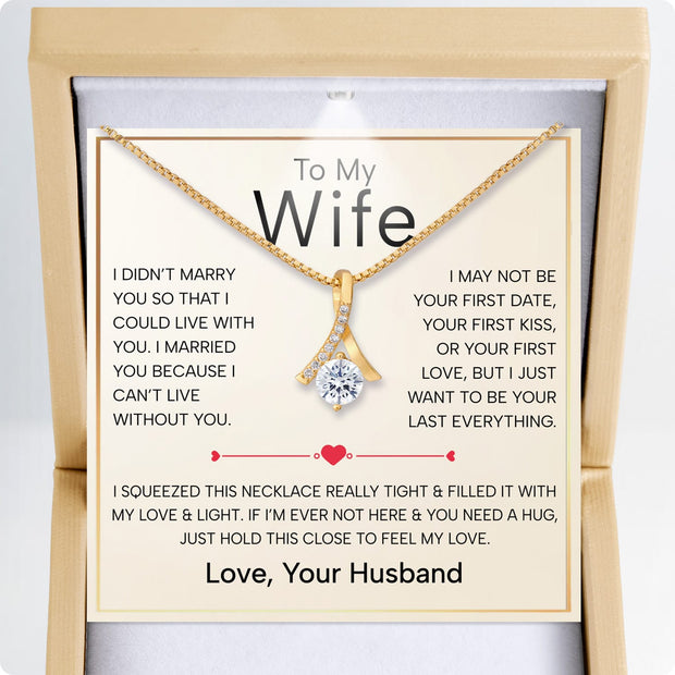 Wife Necklace With Heartfelt Message - Unique Jewelry For Wife - Always And Forever