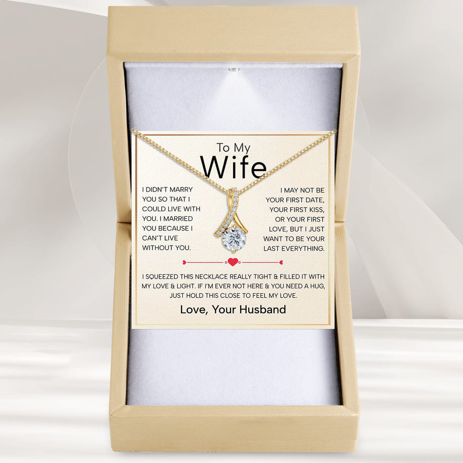 Wife Necklace With Heartfelt Message - Unique Jewelry For Wife - Always And Forever