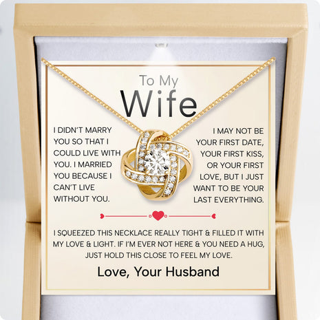 Wife Necklace With Heartfelt Message - Unique Jewelry For Wife - Always And Forever