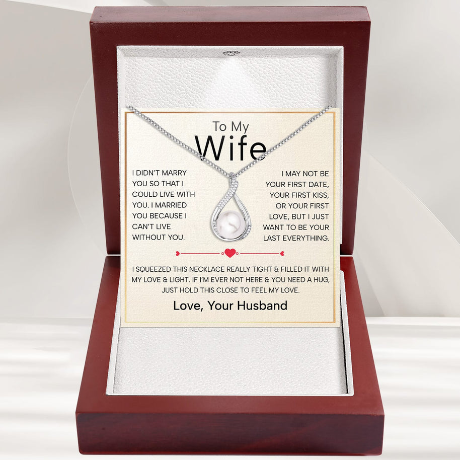 Sparkling Pearl Pendant Necklace for Wife – A Gift of Timeless Love - Forever and Always