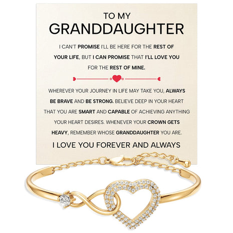 To My Granddaughter Bracelet With Message Card - Always Be Brave