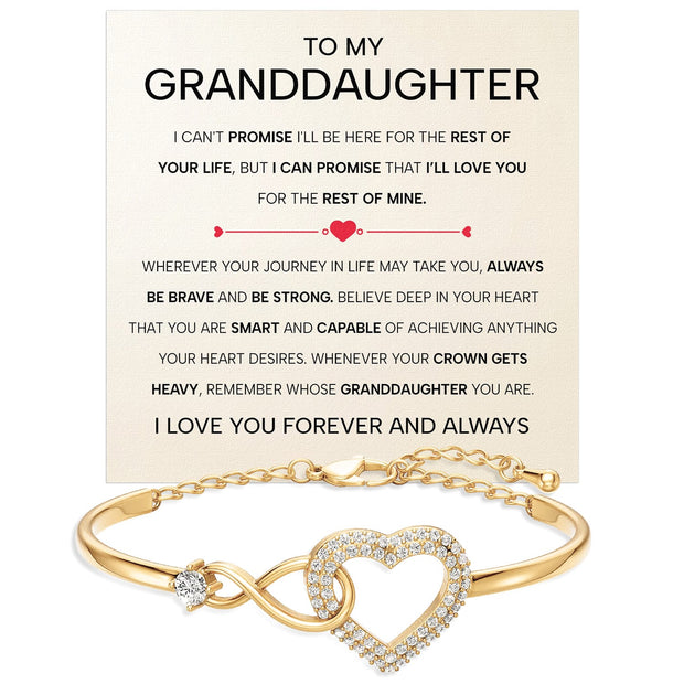 To My Granddaughter Bracelet With Message Card - Always Be Brave