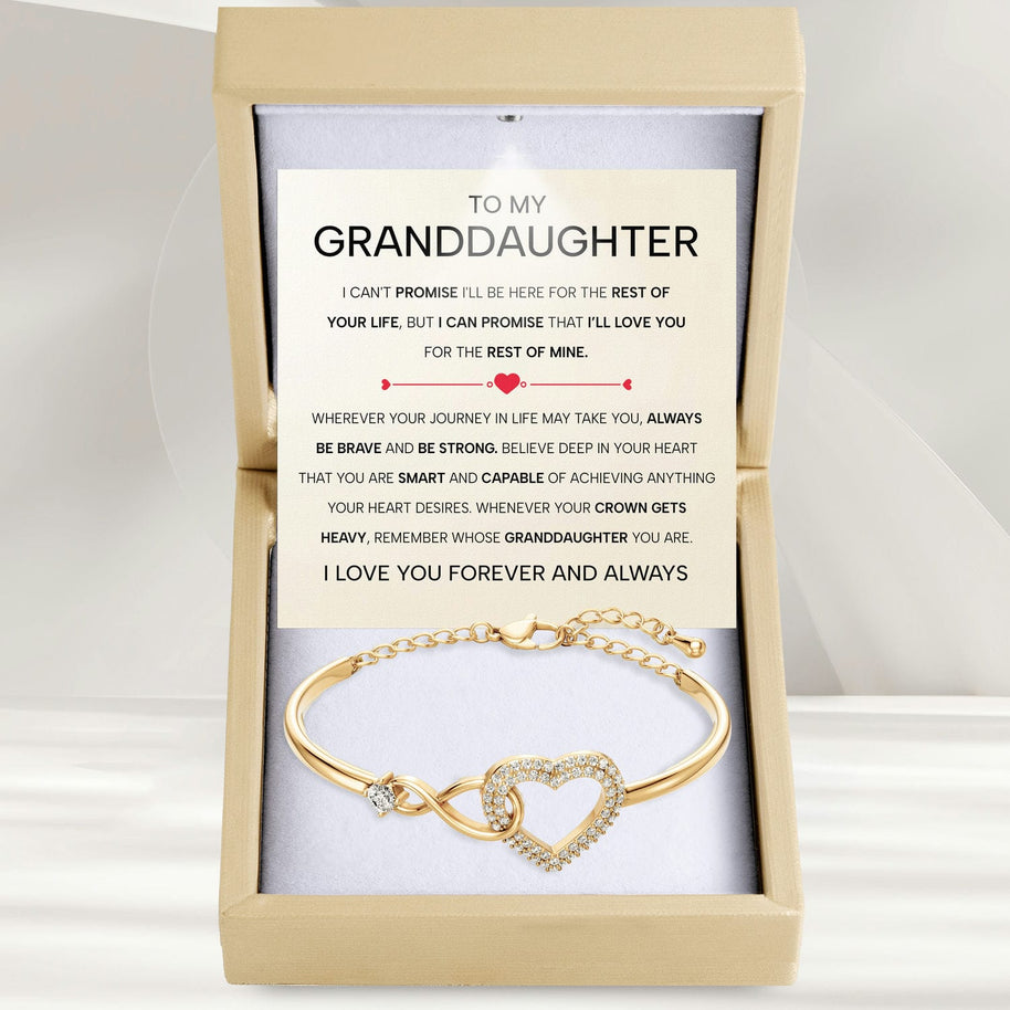 To My Granddaughter Bracelet With Message Card - Always Be Brave