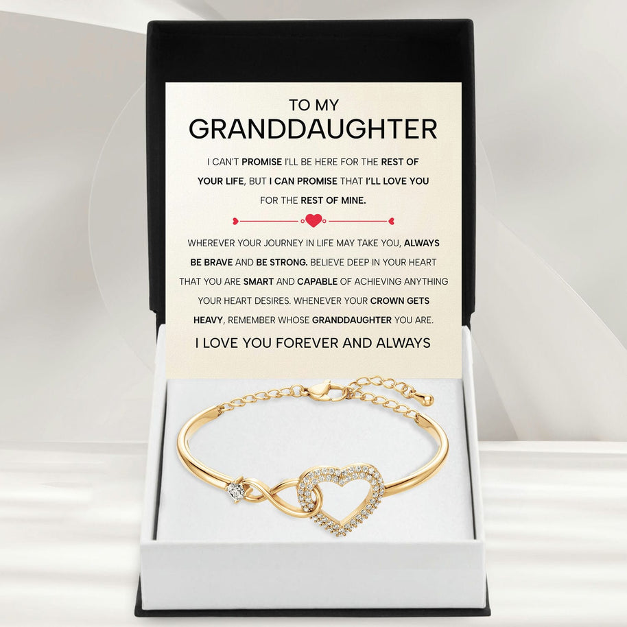 To My Granddaughter Bracelet With Message Card - Always Be Brave