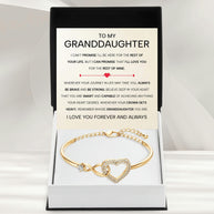 To My Granddaughter Bracelet With Message Card - Always Be Brave