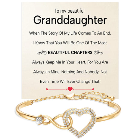 To My Granddaughter Bracelet With Message Card - Beautiful Chapters