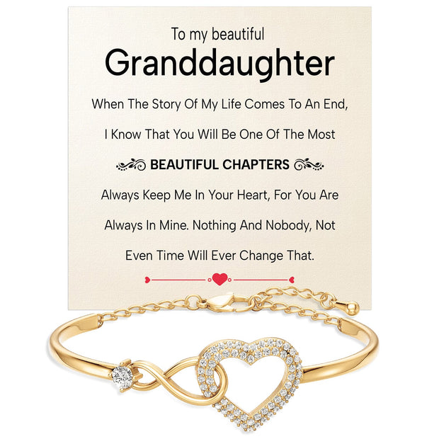 To My Granddaughter Bracelet With Message Card - Beautiful Chapters