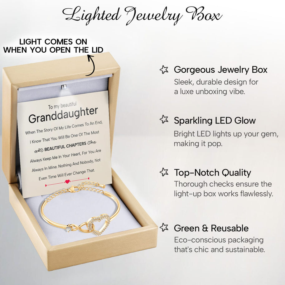 To My Granddaughter Bracelet With Message Card - Beautiful Chapters