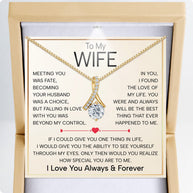 Wife Necklace With Heartfelt Message - Unique Jewelry For Wife - Falling In Love