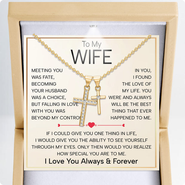 To My Granddaughter Cross Necklace With Heartfelt Message - Unique Jewelry For Granddaughter - Believe In You