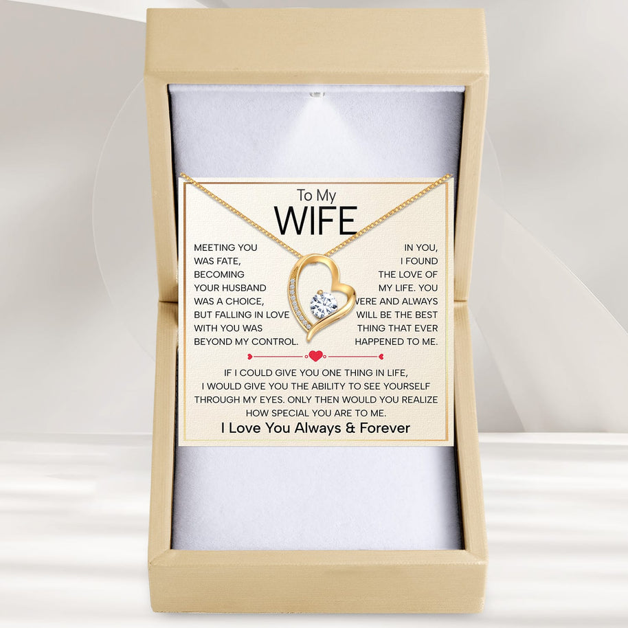Wife Necklace With Heartfelt Message - Unique Jewelry For Wife - Falling In Love
