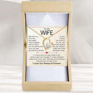 Wife Necklace With Heartfelt Message - Unique Jewelry For Wife - Falling In Love
