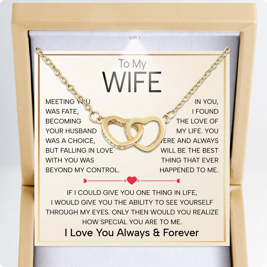 Wife Necklace With Heartfelt Message - Unique Jewelry For Wife - Falling In Love