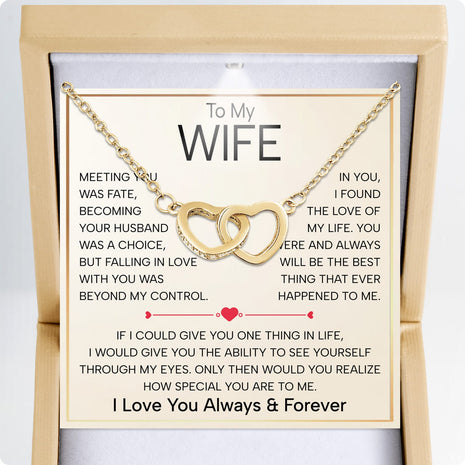 Wife Necklace With Heartfelt Message - Unique Jewelry For Wife - Falling In Love