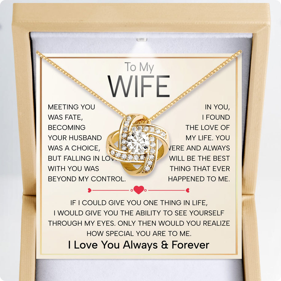 Wife Necklace With Heartfelt Message - Unique Jewelry For Wife - Falling In Love