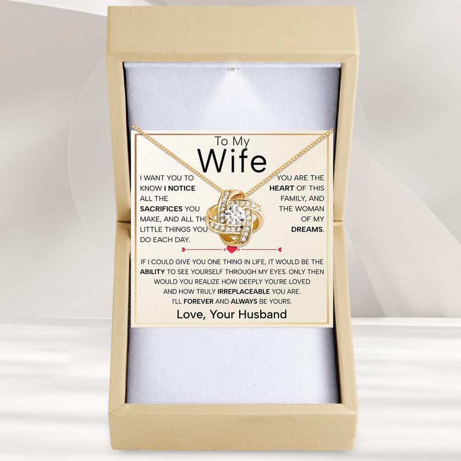 Wife Necklace With Heartfelt Message - Unique Jewelry For Wife - Forever and Always