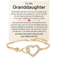To My Granddaughter Bracelet With Message Card - Love And Light