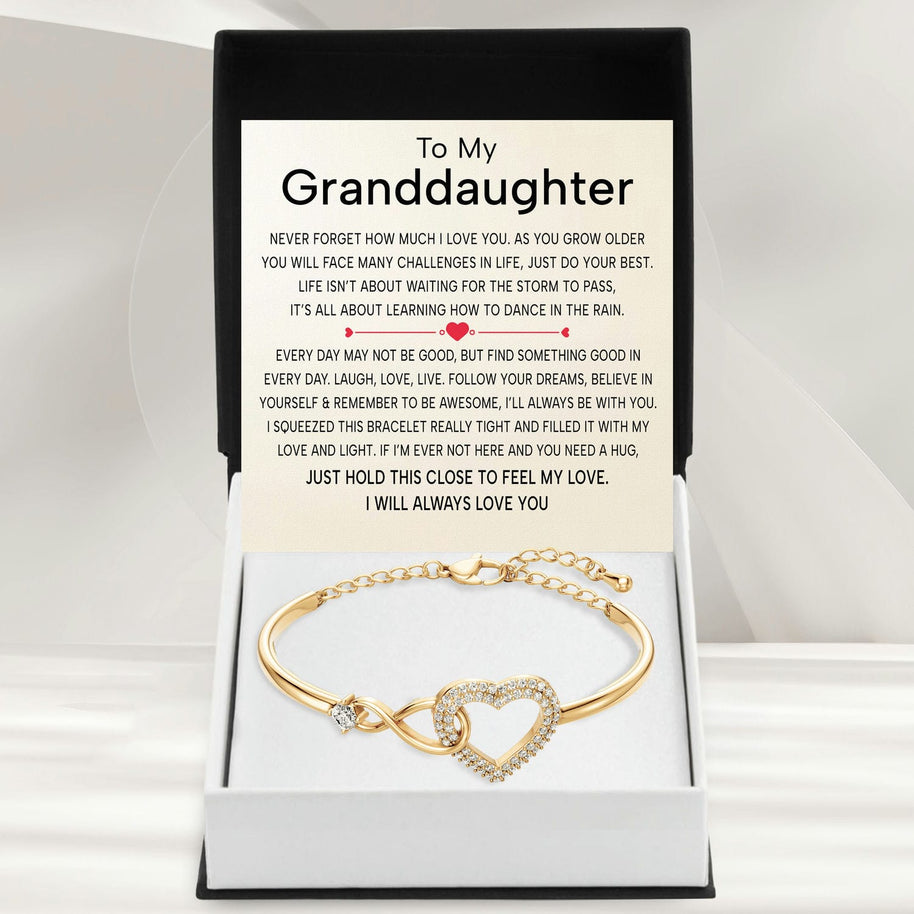 To My Granddaughter Bracelet With Message Card - Love And Light