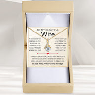 Wife Necklace With Heartfelt Message - Unique Jewelry For Wife - Through My Eyes