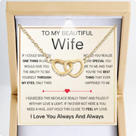 Wife Necklace With Heartfelt Message - Unique Jewelry For Wife - Through My Eyes