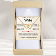 Wife Necklace With Heartfelt Message - Unique Jewelry For Wife - Through My Eyes