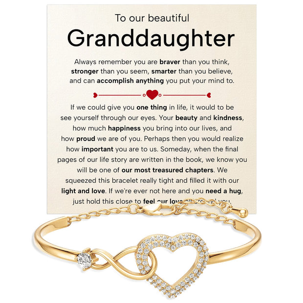 To My Granddaughter Bracelet With Message Card - Treasured Chapters