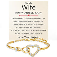 Wife Bracelet With Heartfelt Message - Unique Jewelry For Wife - Always And Forever