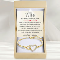 Wife Bracelet With Heartfelt Message - Unique Jewelry For Wife - Always And Forever