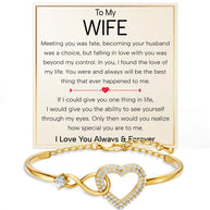 Wife Bracelet With Heartfelt Message - Unique Jewelry For Wife - Falling In Love