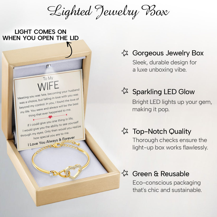 Wife Bracelet With Heartfelt Message - Unique Jewelry For Wife - Falling In Love