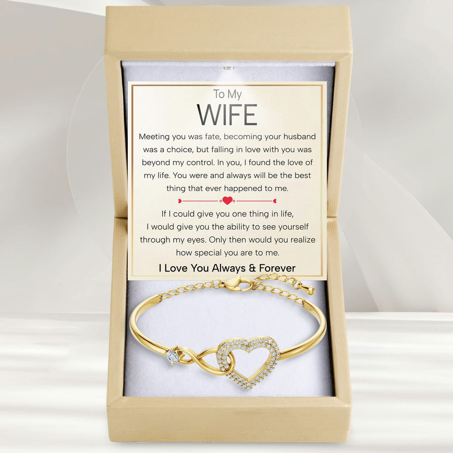 Wife Bracelet With Heartfelt Message - Unique Jewelry For Wife - Falling In Love