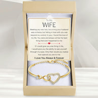 Wife Bracelet With Heartfelt Message - Unique Jewelry For Wife - Falling In Love