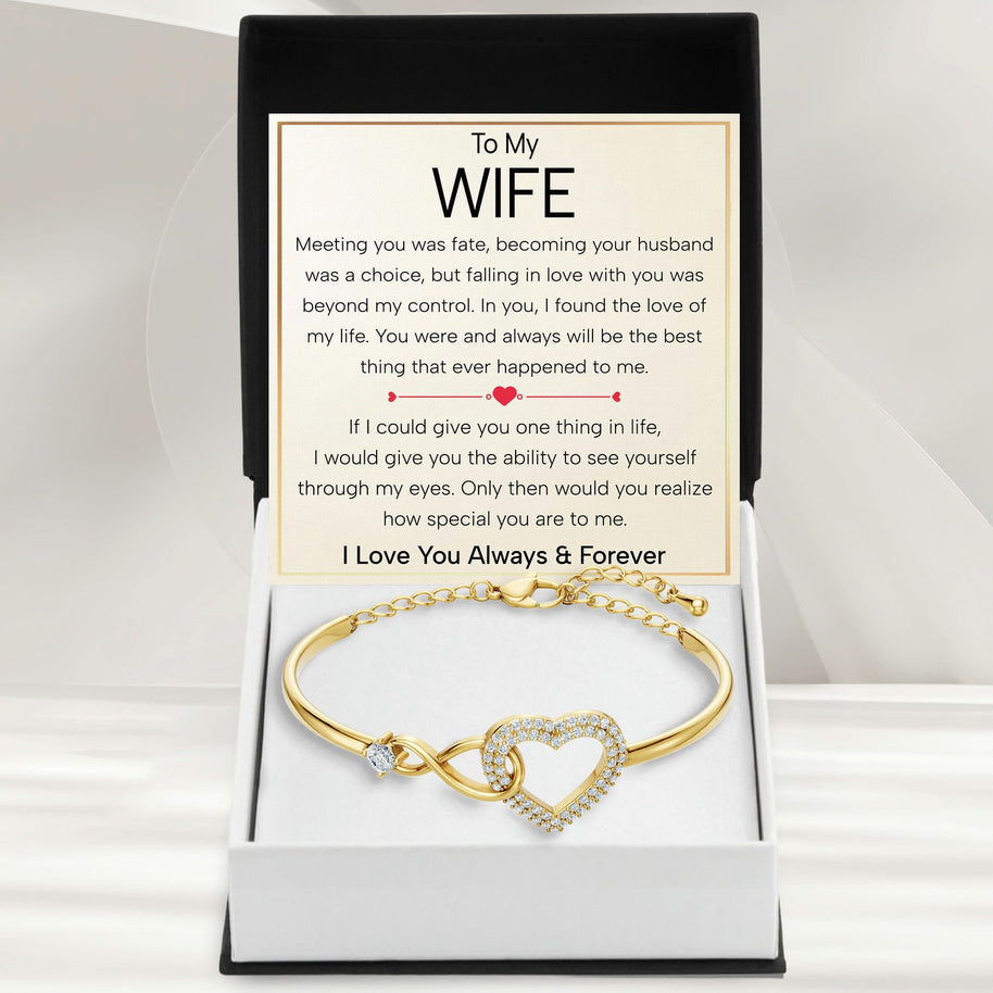 Wife Bracelet With Heartfelt Message - Unique Jewelry For Wife - Falling In Love