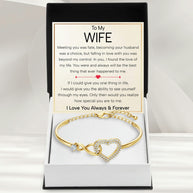 Wife Bracelet With Heartfelt Message - Unique Jewelry For Wife - Falling In Love