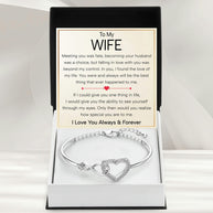 Wife Bracelet With Heartfelt Message - Unique Jewelry For Wife - Falling In Love