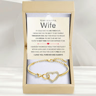 Wife Bracelet With Heartfelt Message - Unique Jewelry For Wife - Feel My Love
