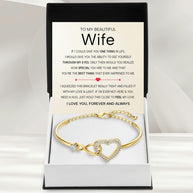 Wife Bracelet With Heartfelt Message - Unique Jewelry For Wife - Feel My Love
