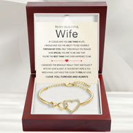 Wife Bracelet With Heartfelt Message - Unique Jewelry For Wife - Feel My Love