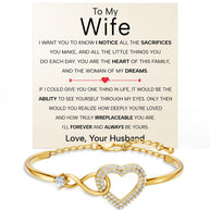 Wife Bracelet With Heartfelt Message - Unique Jewelry For Wife - Woman Of My Dreams