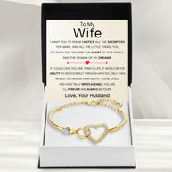 Wife Bracelet With Heartfelt Message - Unique Jewelry For Wife - Woman Of My Dreams