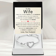 Wife Bracelet With Heartfelt Message - Unique Jewelry For Wife - Woman Of My Dreams