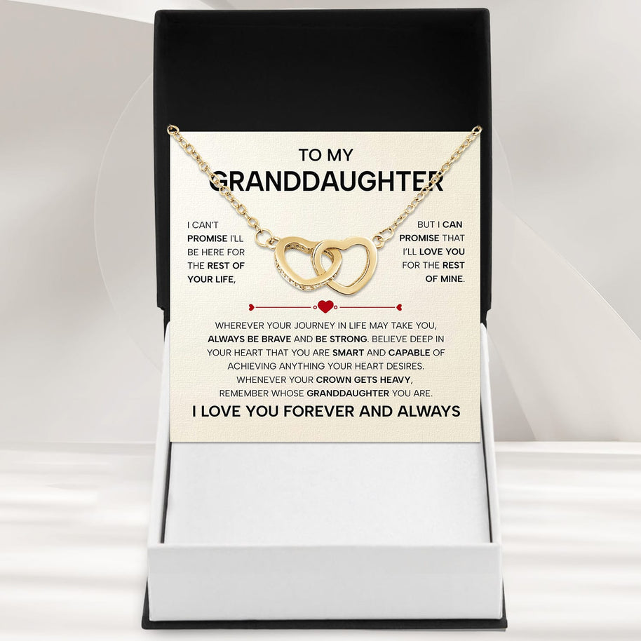 To My Granddaughter Necklace With Heartfelt Message - Unique Jewelry For Granddaughter - Always Be Brave