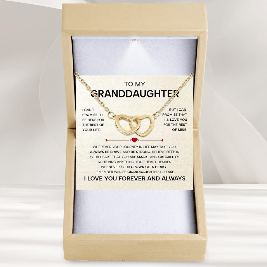 To My Granddaughter Necklace With Heartfelt Message - Unique Jewelry For Granddaughter - Always Be Brave