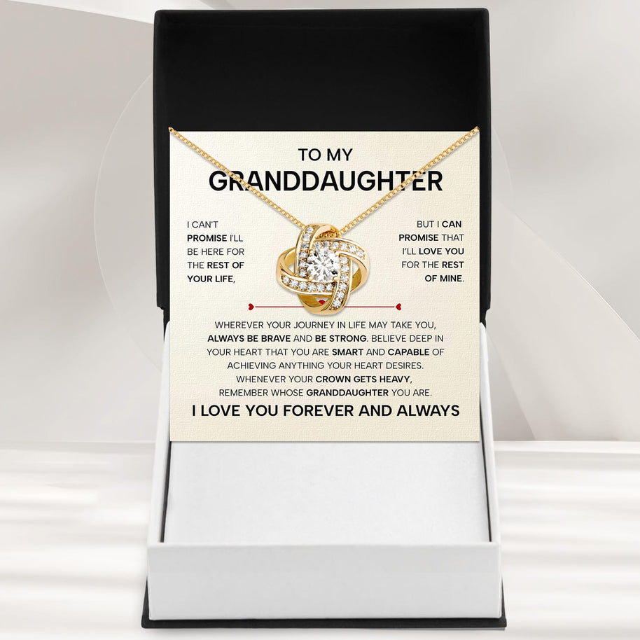 To My Granddaughter Necklace With Heartfelt Message - Unique Jewelry For Granddaughter - Always Be Brave