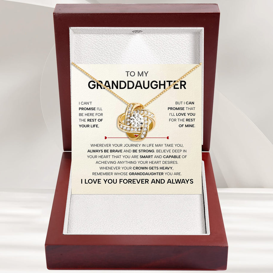 To My Granddaughter Necklace With Heartfelt Message - Unique Jewelry For Granddaughter - Always Be Brave