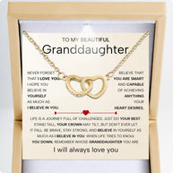 To My Granddaughter Necklace With Heartfelt Message - Unique Jewelry For Granddaughter - Believe In You