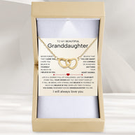 To My Granddaughter Necklace With Heartfelt Message - Unique Jewelry For Granddaughter - Believe In You