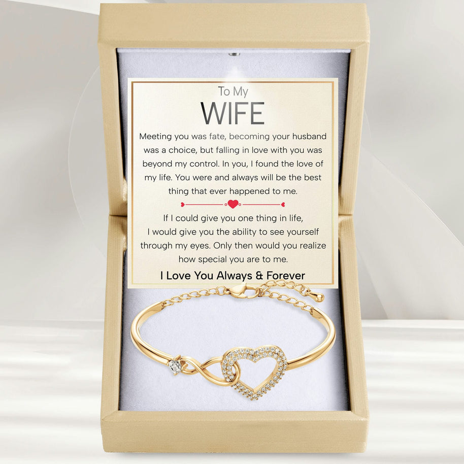 Wife Bracelet With Heartfelt Message - Unique Jewelry For Wife - Falling In Love