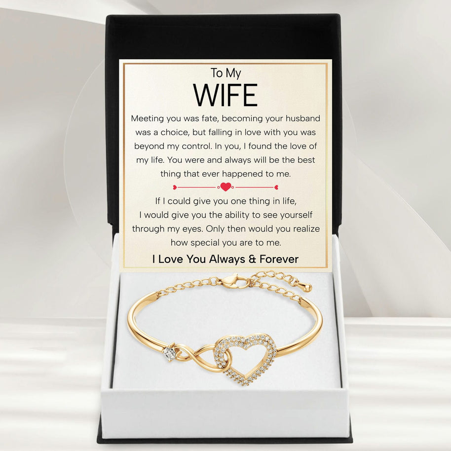 Wife Bracelet With Heartfelt Message - Unique Jewelry For Wife - Falling In Love